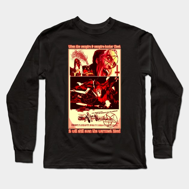 When The Vampire & Vampire Hunter Meet Long Sleeve T-Shirt by The Dark Vestiary